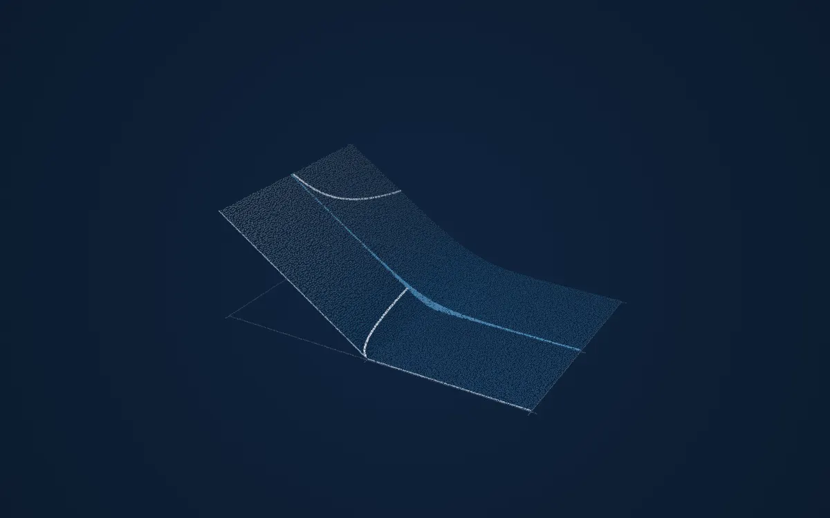 The value surface of an American put drawn in points, with its exercise boundary and the step at the announcement on day 4.5.